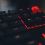 black and red computer keyboard