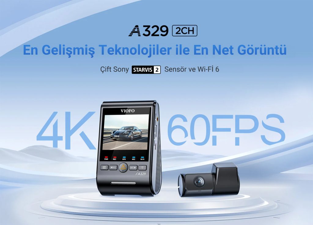 Viofo A329 4K+2K Çift Kameralı Araç Kamerası