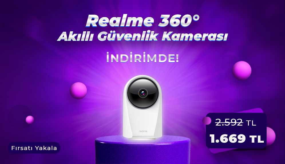 Realme 360° Full HD Wi-Fi IP Güvenlik Kamerası ile Akıllı ve Kesintisiz Güvenlik