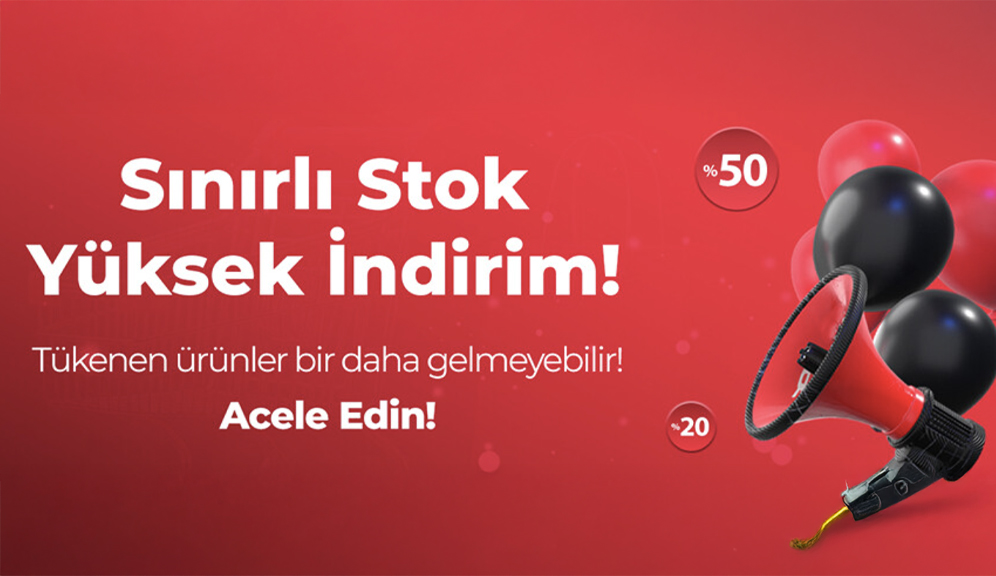 Stokları Eritiyoruz! Seçili Ürünlerde Büyük İndirimler